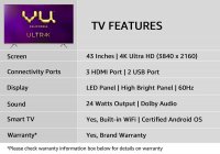 VU 65UT 65 Inch (164 cm) Android TV